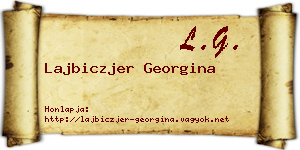 Lajbiczjer Georgina névjegykártya